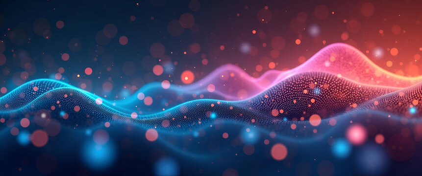 An abstract background focusing on fintech finance evolution, blending vibrant colors and dynamic shapes that symbolize progress and innovation. Include considerable copy space for design flexibility.