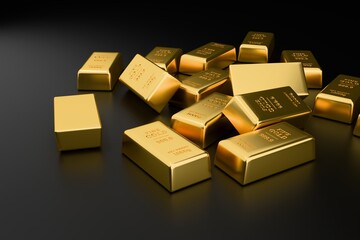 gold bars on black
