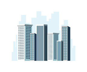 city building skyline vector illustration