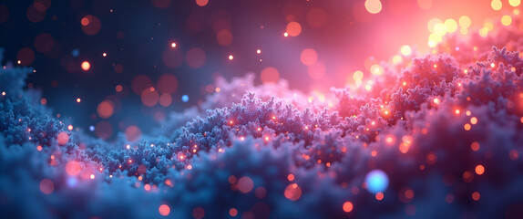 A vibrant social media birthday post that creatively showcases a mesmerizing digital art background, offering ample copy space for engaging wishes.