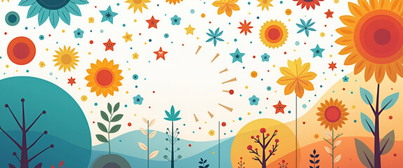 An inspiring exploration of wellbeing programs, expressed through innovative graphics and vibrant colors, with ample copy space for effective messaging.