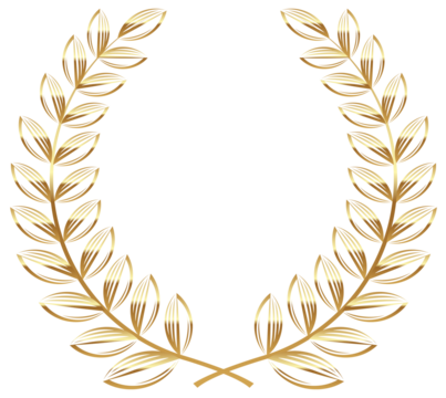 golden laurel wreath - Powered by Adobe