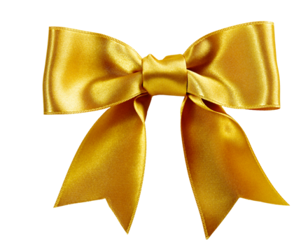 golden bow isolated on white background