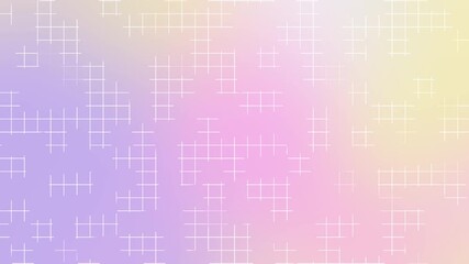 Pastel pink purple and soft peach gradient with white grid lines creating a girly modern look Ideal for digital design celebration themes like Valentines Day or spring fashion branding