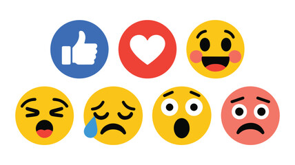 Obraz premium Colorful Easter eggs with happy and cheerful smiley faces vector icons set