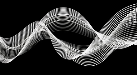 Abstract, Wave, Lines, Black, White, Curve, Motion, Flow