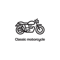 Fototapeta premium classic motorcycle icon design template