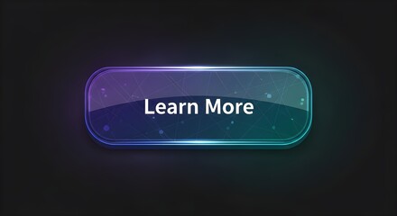 Contemporary Dark Mode Learn More Web Button with Gradient Overlay and Interactive Hover Effects