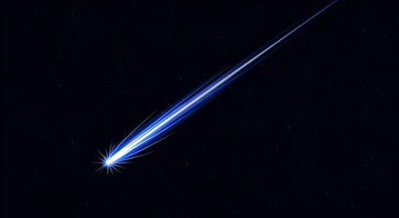 Celestial streak races across starfield