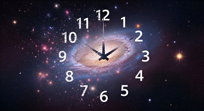 Cosmic clock time spirals through a nebula