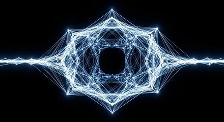 Geometric network structure with illuminated nodes