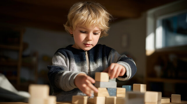 A child building imaginative structures using a modular toy system that promotes STEM learning and creative exploration — educational product design, hands-on development, and interactive modular