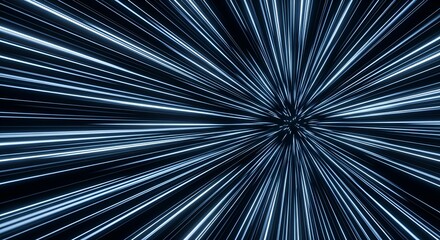 Obraz premium Hyperspace Dazzling neon light streaks radiate