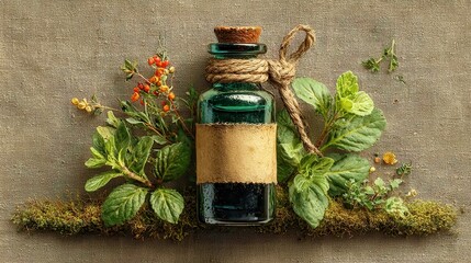 Natural wooden toy figure surrounded by greenery, whimsical design, highlights eco-friendly materials, perfect for play and decor.