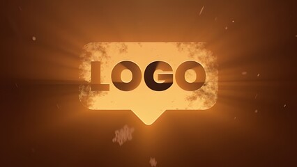 Abstract logo reveal with glowing light rays and particle effects, perfect for creating a cinematic and impactful introduction to your brand or video