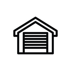 garage outline icon vector design good for web or mobile app
