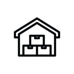 warehouse outline icon vector design good for web or mobile app