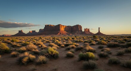 Monument Valley Landscape at Sunset