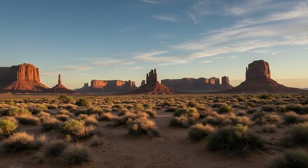 Monument Valley Landscape at Sunset