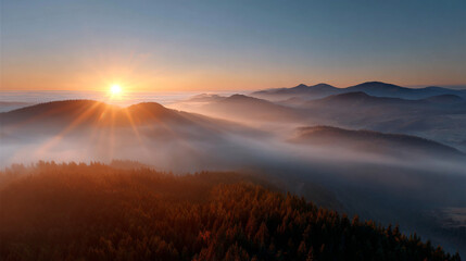 Obraz premium Scenic view of a mountain landscape.