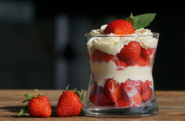 Fresas con crema