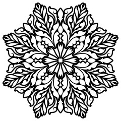 Beautiful floral pattern mandala art isolated on a white background, decoration element for meditation poster, yoga, banner, henna, invitation, cover page, design element mandala art, vector art