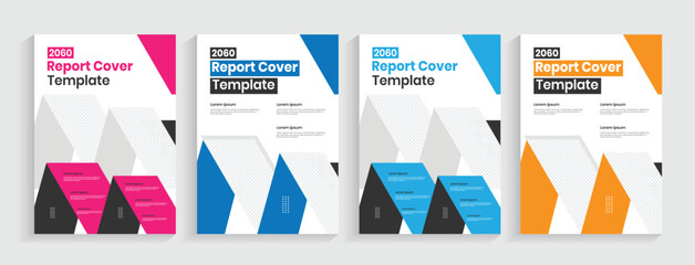 Corporate annual report cover layout template