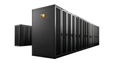 Server rack data center black cabinet technology network storage modern isolated equipment secure. Server rack cabinets modern data center black metal enclosures for network and storage equipment