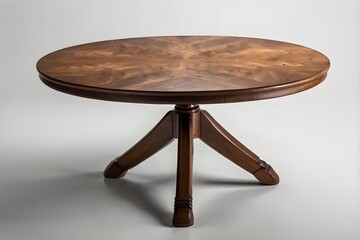 vintage wooden table isolated on White background 