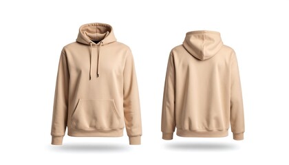 Hoodie mockup catalog collection isolated on white with front and back views for apparel design needs