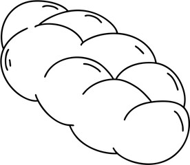 A piece of bread with a white background