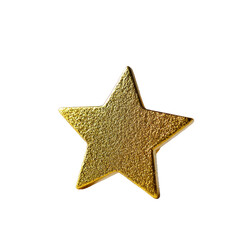 Obraz premium Golden star metallic texture shiny isolated on transparency background symbol of achievement reward decorative five pointed elegant celebratory