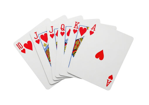 A fan of hearts playing cards transparent background cutout png