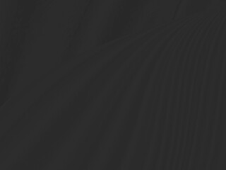 Chacoal soft fabric abstract smooth curve decorative black background. Dark textile modern style full frame