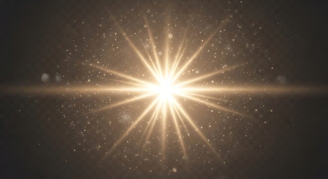 Radiant starburst illuminates a speckled expanse