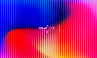 Vibrant gradient pattern with vertical glowing neon lines blending smooth and radiant colors. Minimalistic and futuristic abstract background perfect for creative digital designs. Vector illustration