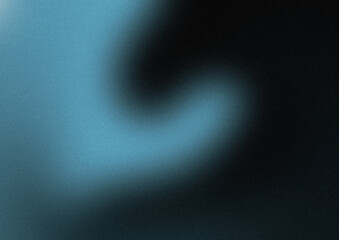 Grain blurry abstract light blue and black background