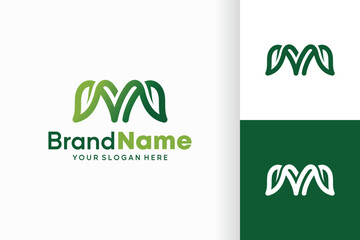 A nature-inspired M letter logo with smooth line styling and leaf detail. Ideal for eco companies, gardens, organic stores, wellness brands, and environmentally conscious businesses.