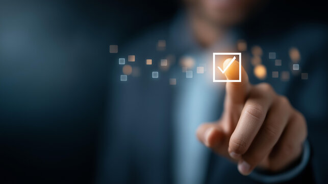 AI technology for document verification defocused data validation, faceless businessman analysis, artificial intelligence visualization, blurred authentication background, digital - Powered by Adobe