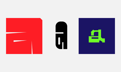 abstract letter a, typography design