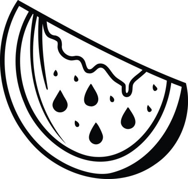 Black and white vector art illustration design of a cartoon food icon symbol for Christmas cheese