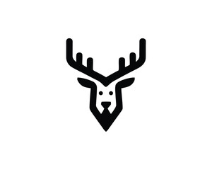 Simplified deer symbol in clean vector