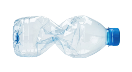 Frozen water bottle with blue cap transparent background cutout png