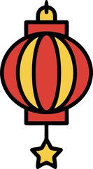 Decorative Round Chinese New Year Lantern Icon