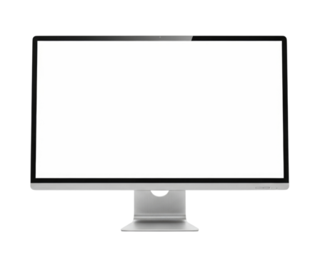 Computer monitor with blank screen transparent background cutout png - Powered by Adobe