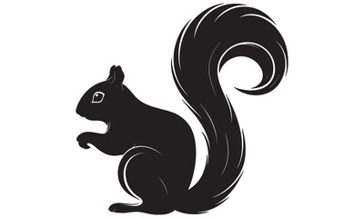 Squirrel Silhouette Vector Design | Cute Animal Illustration & Nature Art