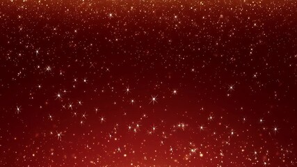 Golden sparkle red background glitter bokeh star festive holiday celebration abstract light trail with warm glow twinkle and celebratory shimmer, sparkling background red gradient gold glitter - Powered by Adobe