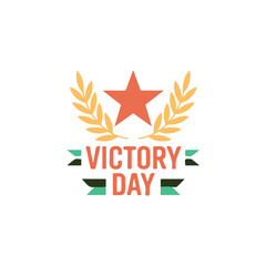 create a vector style simple  victory day  beckground .

