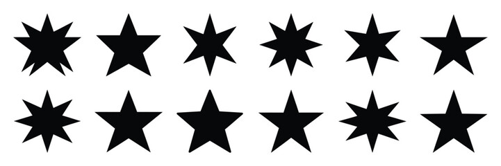 bethlehem star icon set. silhouette Vector illustration.