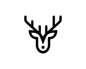 Deer head minimalist line logo